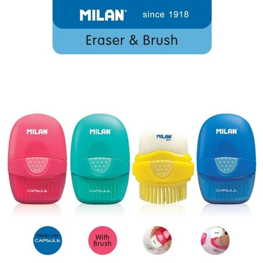 [EZO.8001182] Milan Eraser + Brush Capsule (1 Pcs) #49001