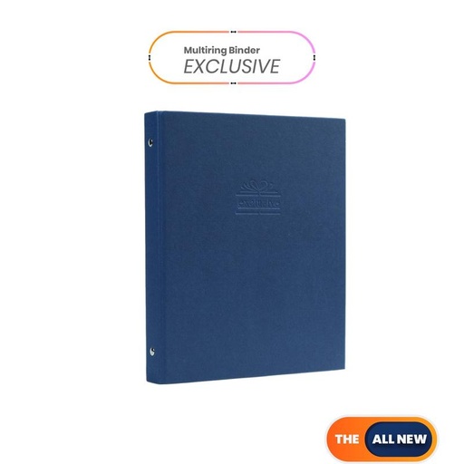 [EZO.8001343] Bantex Exclusive Multiring Binder B5/26 Ring O-25mm Blue #1327 01