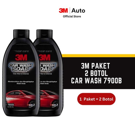 [EZR.0900019] 3M Paket 2 Botol - 7900B Sabun Cuci Mobil dan Motor - Car Wash Soap Shampoo Non Korosif - 450 ml