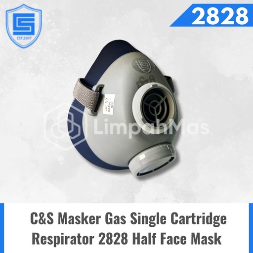 [EZR.4800050] C&S Masker Gas Single Cartridge Respirator 2828 Half Face Mask