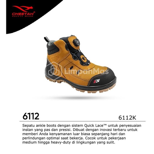 [EZR.4800571] Sepatu Safety Cheetah 6112K ADV Jubatus Sand | Sepatu Pelindung Kerja