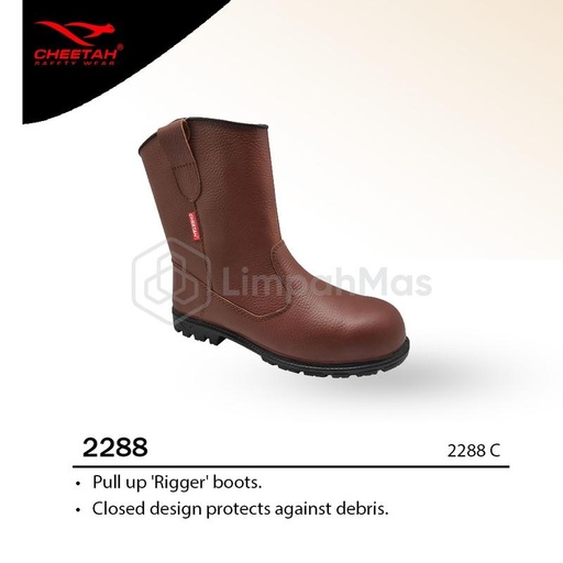 [EZR.4800587] Sepatu Safety Cheetah 2288 C High Pull Up Boots