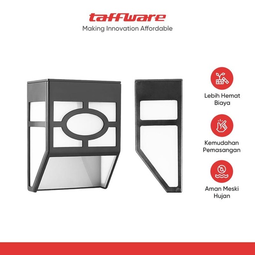 [EZR.5100673] TaffLED Lampu Dinding Solar LED Outdoor Waterproof 2V - OO10