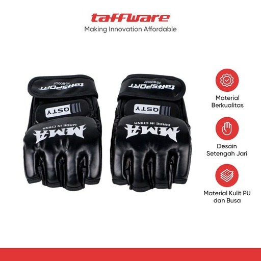 [EZR.5100793] TaffSPORT Sarung Tangan Tinju MMA UFC Boxing Muay Thai Leather Glove - FE-BO0027