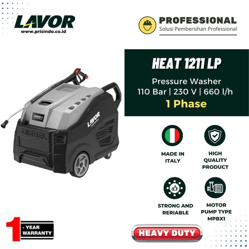 [EZM.1000016] High Pressure cleaner Hot LAVOR  HEAT 1211 LP