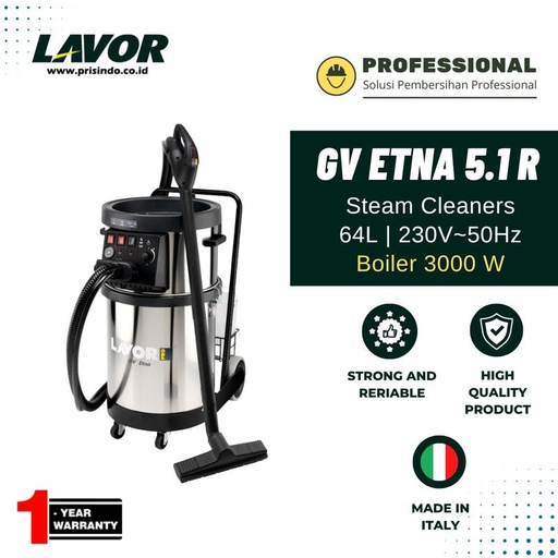 [EZM.1000263] Steam Cleaner Vacuum Cleaner LAVOR GV ETNA R 5.1 FR