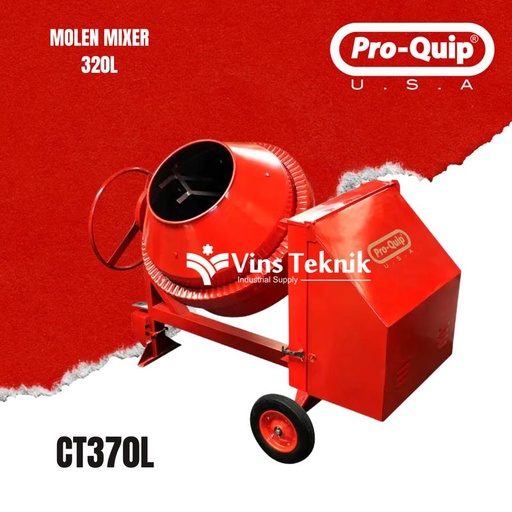 [EZM.1010236] Mesin molen pengaduk semen coran concrete mixer 320L Proquip CT370L