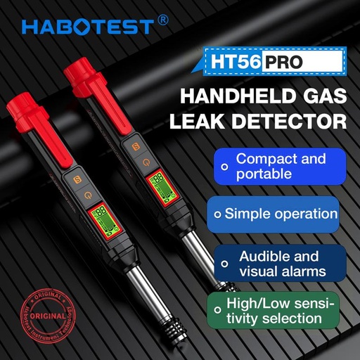 [EZR.3500034] [SPECIAL PRICE] HABOTEST HT56 PRO Gas Detector with Audible & Visual Alarm Portable Propane Tester Gas Pen