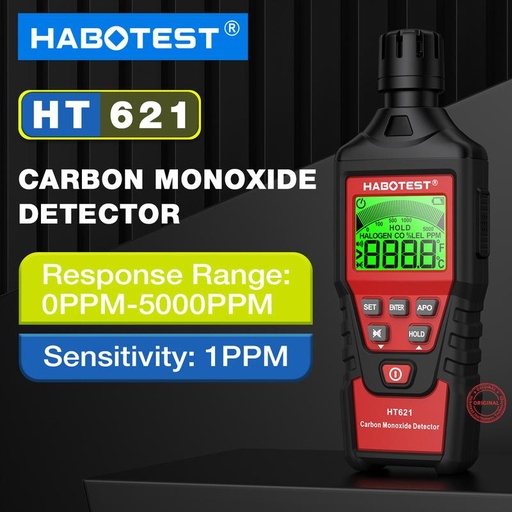 [EZR.3500065] HABOTEST HT621 Carbon Monoxide Alarm CO Smoke Intelligent Sensor Poisoning Gas Warning Detector