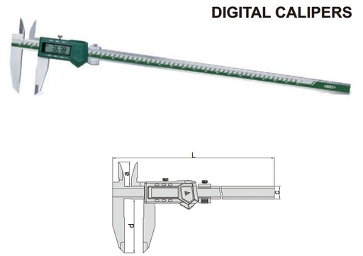 [1135-1002] Digital Caliper (Jaw Length 150mm) 0-1000mm/0-40″ Insize 1135-1002
