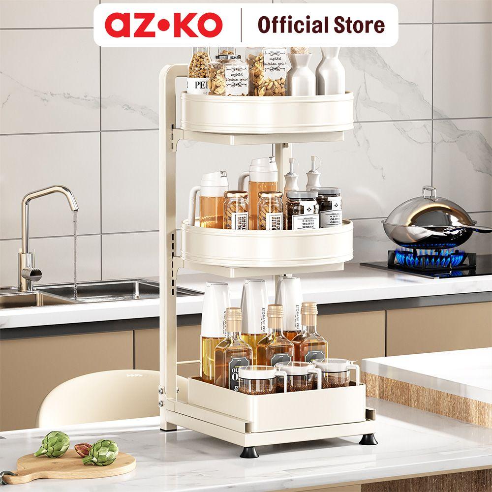 Jual AZKO Stora Rak Troli 3 Tingkat Rotate - Putih Ivory Tempat ...