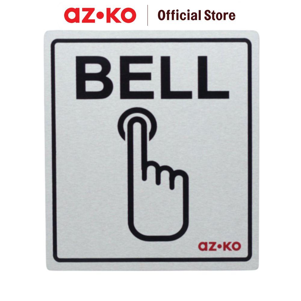 Jual AZKO 9x10 cm Stiker Anodized Sign Bell Sticker Penanda Label Pintu ...