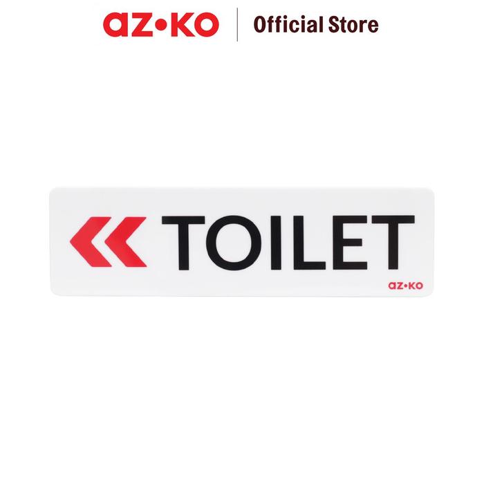 Jual AZKO 7.5x26 cm Stiker Anodized Sign Toilet Kiri - Putih Sticker ...