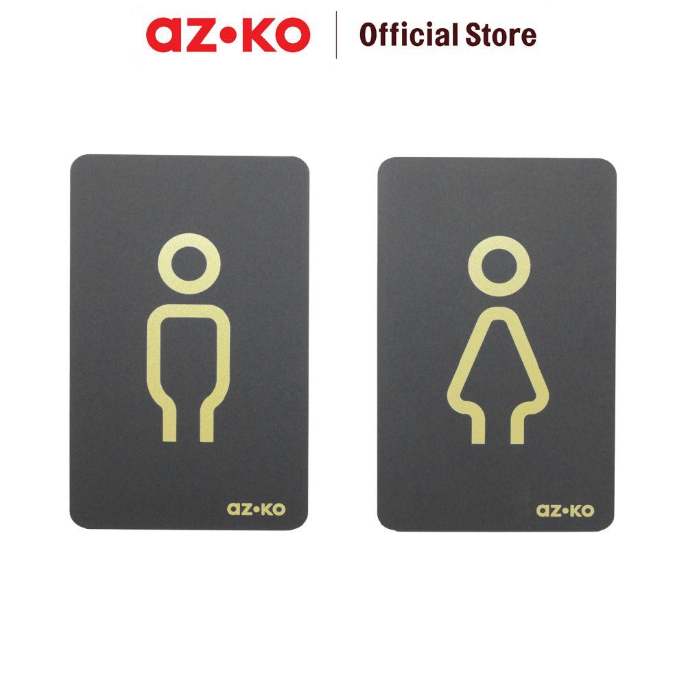 Jual AZKO 10x16 cm Stiker Anodized Sign Toilet Ladies & Gents - Abu-abu ...