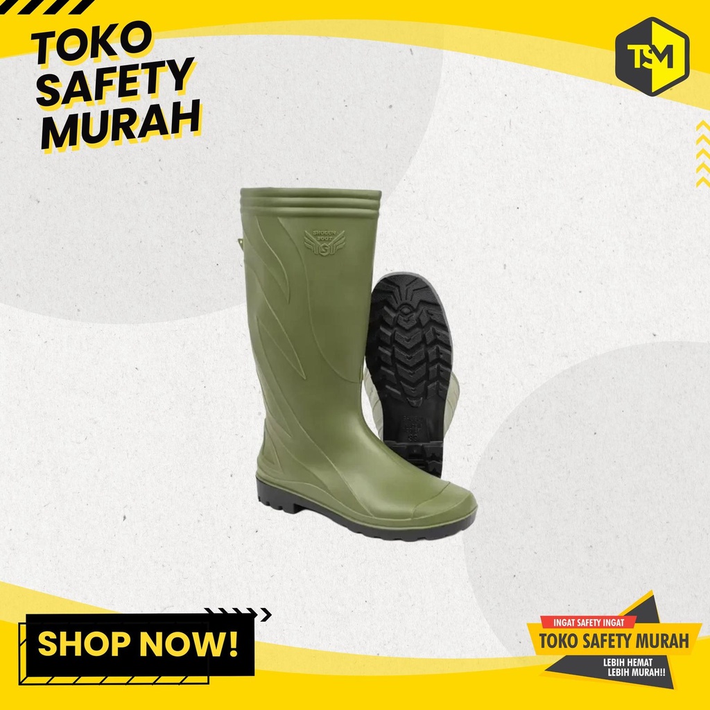 Sepatu Boots Shogun 818 Kerja Proyek | APD PVC Tinggi - 39