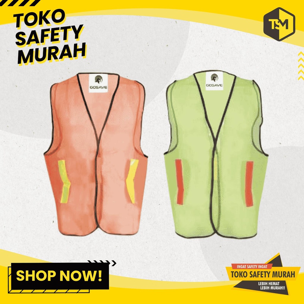 Jual Rompi Jala X Jaring Safety Vest Kerja Tukang Proyek - Orange ...