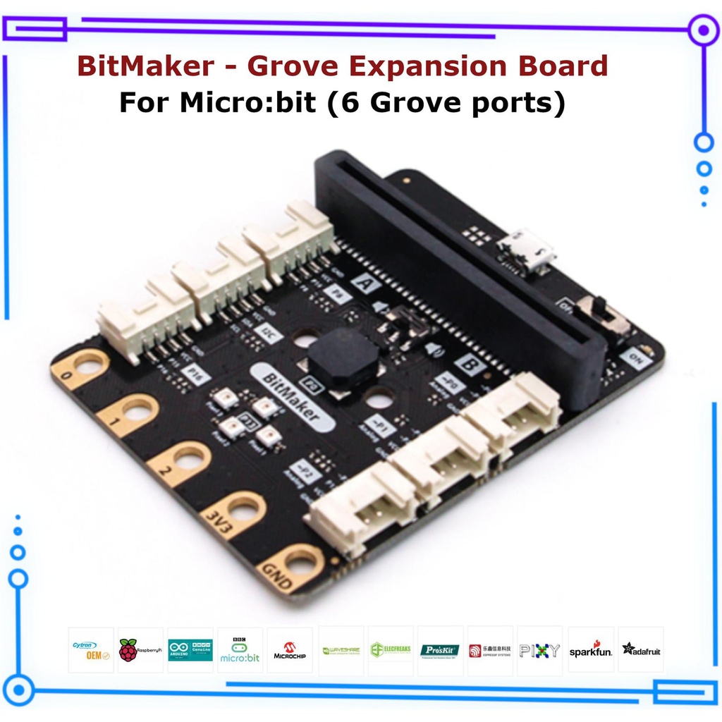 Jual BitMaker Microbit - Grove Expansion Board for Micro:bit 6 Grove ...