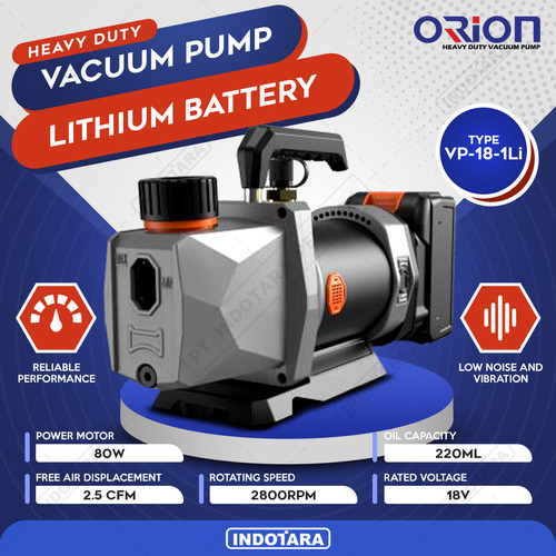 [EZM.1011389] Cordless Vacuum Pump Mesin Pompa Vacuum Orion Lithium VP-18-1Li