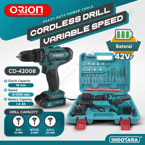 [EZM.1011391] Mesin Bor Baterai Tangan / Orion Cordless CD4200B (With BMC Box)