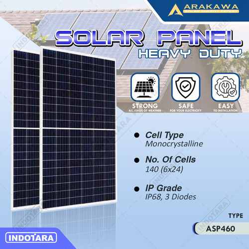 [EZM.1011394] Solar Panel Monocrystalline 144 Cells - Arakawa 460WP