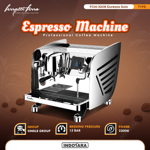 [EZM.1011330] Mesin Kopi Espresso Durezza Solo FCM-3208