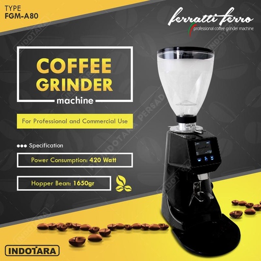 [EZM.1011384] Coffee Grinder Machine / Alat Penggiling Kopi Ferratti Ferro FGM-A80