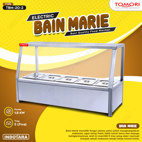 [EZM.1011434] Penghangat Makanan Food Warmer Bain Marie 5 Tray Tomori - TBM 20 2