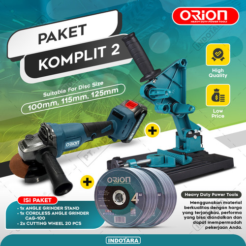 [EZM.1011476] Paket Komplit 2 - Gerinda Tangan Orion CAG100