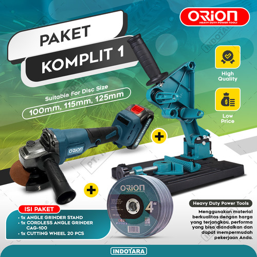 [EZM.1011477] Paket Komplit 1 - Gerinda Tangan Orion CAG100