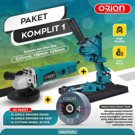 [EZM.1011481] Paket Komplit 1 - Gerinda Tangan Orion HG9523