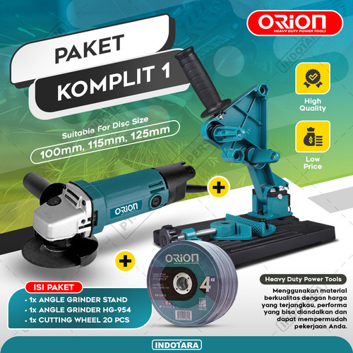 [EZM.1011483] Paket Komplit 1 - Gerinda Tangan Orion HG954