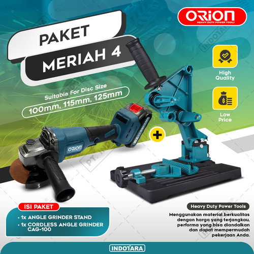 [EZM.1011484] Paket Meriah 4 - Gerinda Tangan CAG100 - 1 Angle Grinder Stand AST001
