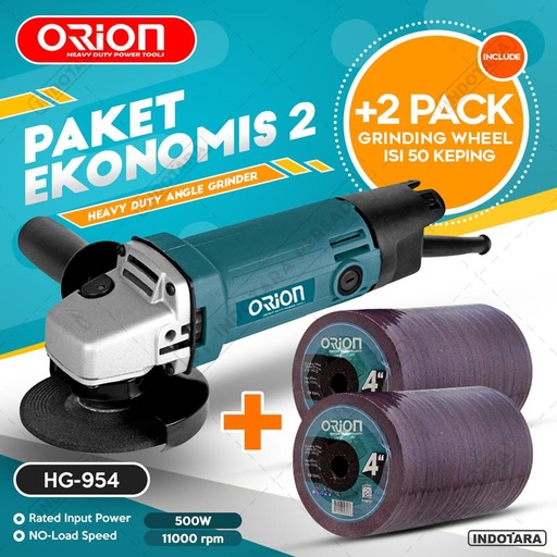 [EZM.1011501] Paket Ekonomis 2 - Gerinda Tangan HG954 - 2 Pack Mata Gerinda Poles
