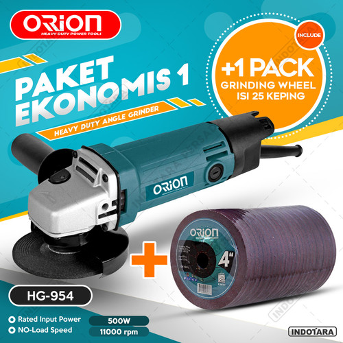 [EZM.1011502] Paket Ekonomis 1 - Gerinda Tangan HG954 - 1 Pack Mata Gerinda Poles