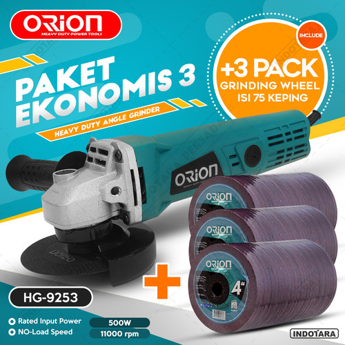 [EZM.1011503] Paket Ekonomis 3 - Gerinda Tangan HG9523 - 3 Pack Mata Gerinda Poles