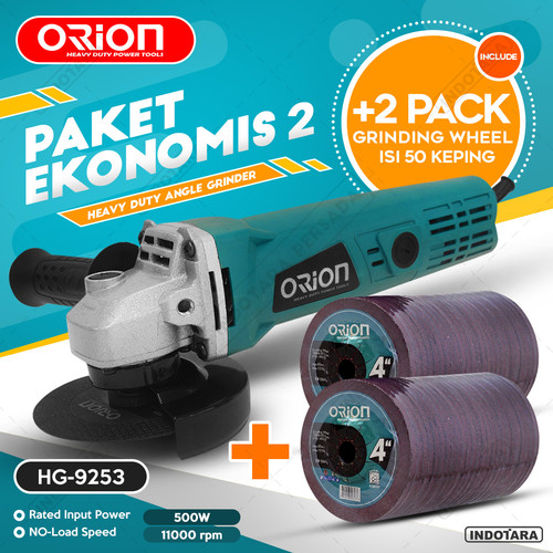 [EZM.1011504] Paket Ekonomis 2 - Gerinda Tangan HG9523 - 2 Pack Mata Gerinda Poles