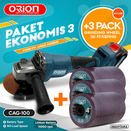 [EZM.1011507] Paket Ekonomis 3 - Gerinda Tangan CAG100 - 3 Pack Mata Gerinda Poles