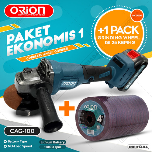 [EZM.1011508] Paket Ekonomis 1 - Gerinda Tangan CAG100 - 1 Pack Mata Gerinda Poles
