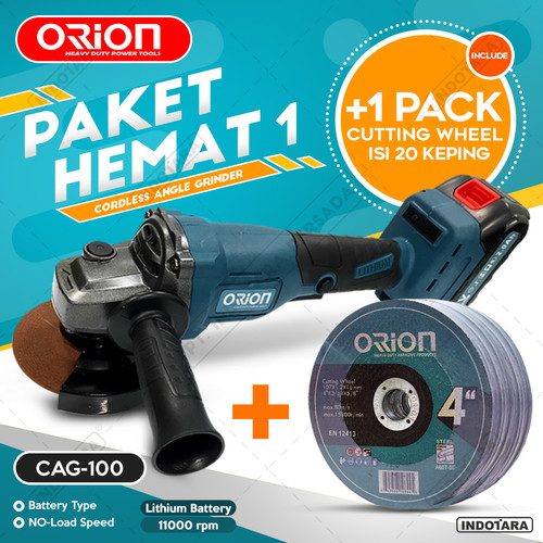 [EZM.1011519] Paket Hemat 1 - Gerinda Tangan CAG100 - 1 Pack Mata Gerinda Potong
