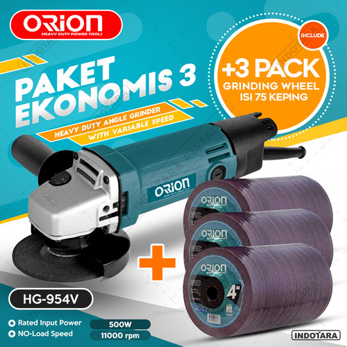 [EZM.1011524] Paket Ekonomis 3 - Gerinda Tangan HG954V - 3 Pack Mata Gerinda Poles