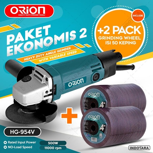 [EZM.1011525] Paket Ekonomis 2 - Gerinda Tangan HG954V - 2 Pack Mata Gerinda Poles