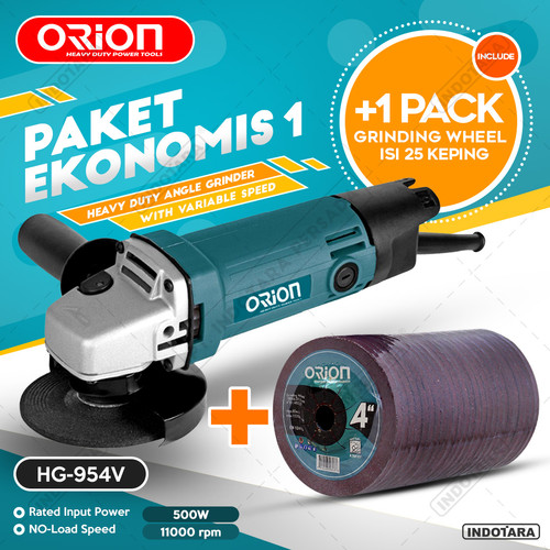 [EZM.1011526] Paket Ekonomis 1 - Gerinda Tangan HG954V - 1 Pack Mata Gerinda Poles