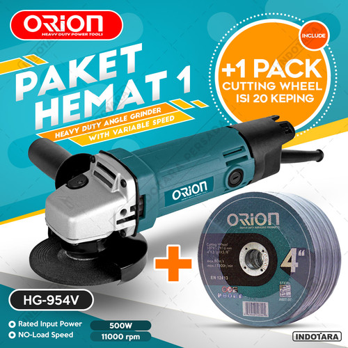 [EZM.1011528] Paket Hemat 1 - Gerinda Tangan HG954V - 1 Pack Mata Gerinda Potong