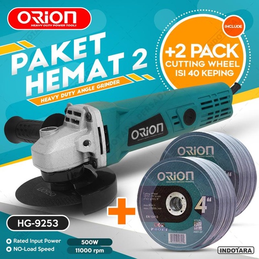 [EZM.1011534] Paket Hemat 2 - Gerinda Tangan HG9523 - 2 Pack Mata Gerinda Potong