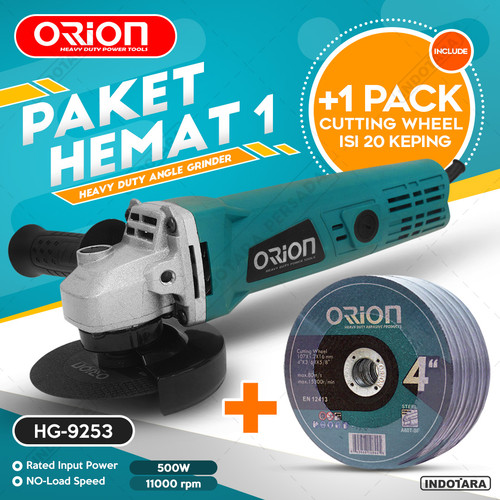 [EZM.1011535] Paket Hemat 1 - Gerinda Tangan HG9523 - 1 Pack Mata Gerinda Potong