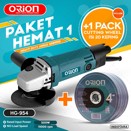 [EZM.1011537] Paket Hemat 1 - Gerinda Tangan HG954 - 1 Pack Mata Gerinda Potong