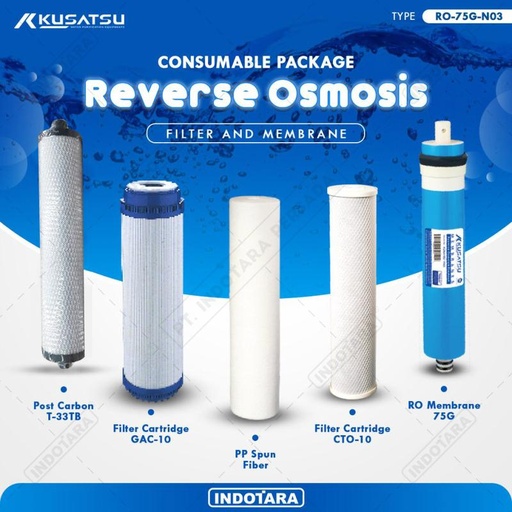 [EZM.1011543] Paket Filter Cartridge Reverse Osmosis Kusatsu - RO 75G N03