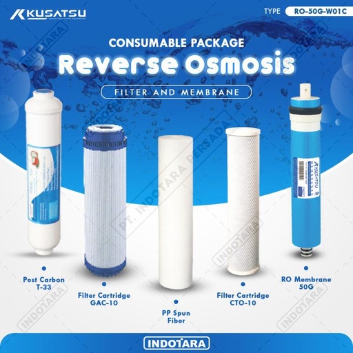 [EZM.1011544] Paket Filter Cartridge Reverse Osmosis Kusatsu - RO 50G W01C