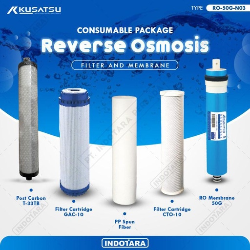[EZM.1011545] Paket Filter Cartridge Reverse Osmosis Kusatsu - RO 50G N03
