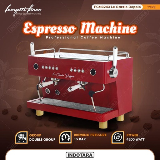 [EZM.1011552] Mesin Kopi Espresso Ferratti Ferro FCM3243 Le Gazzio Doppio